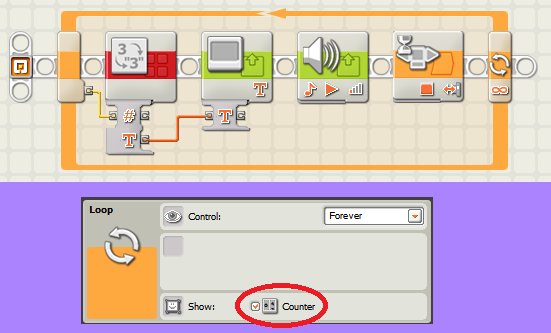 Ejemplos del Icono Ciclo de LEGO Mindstorm NXT
